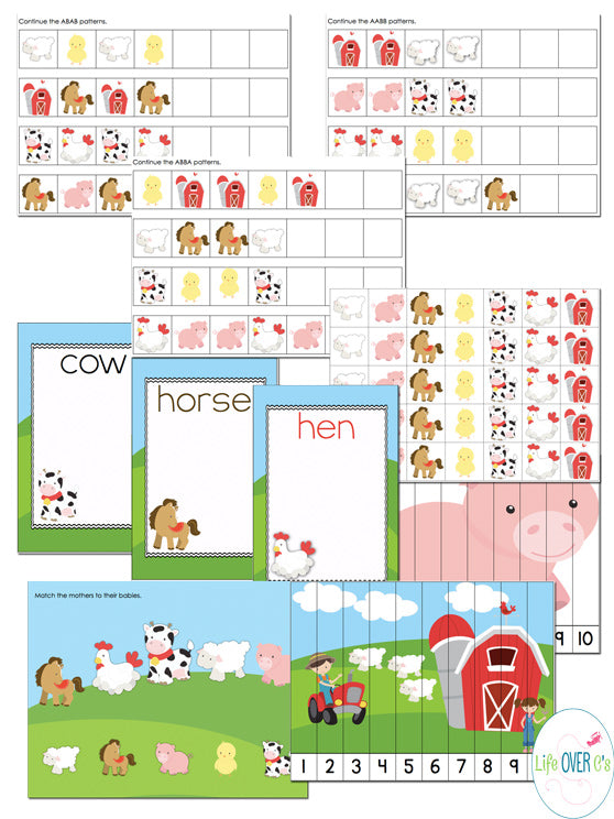 Your students will love this interactive Farm preschool pack! Counting, sorting, patterns, QR codes, play dough and more! Perfect for a farm theme or learning about farm animals!