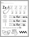 These alphabet handwriting pages can be laminated and put together for a book or print the black & white version for student pages. A fun way to work on letters!