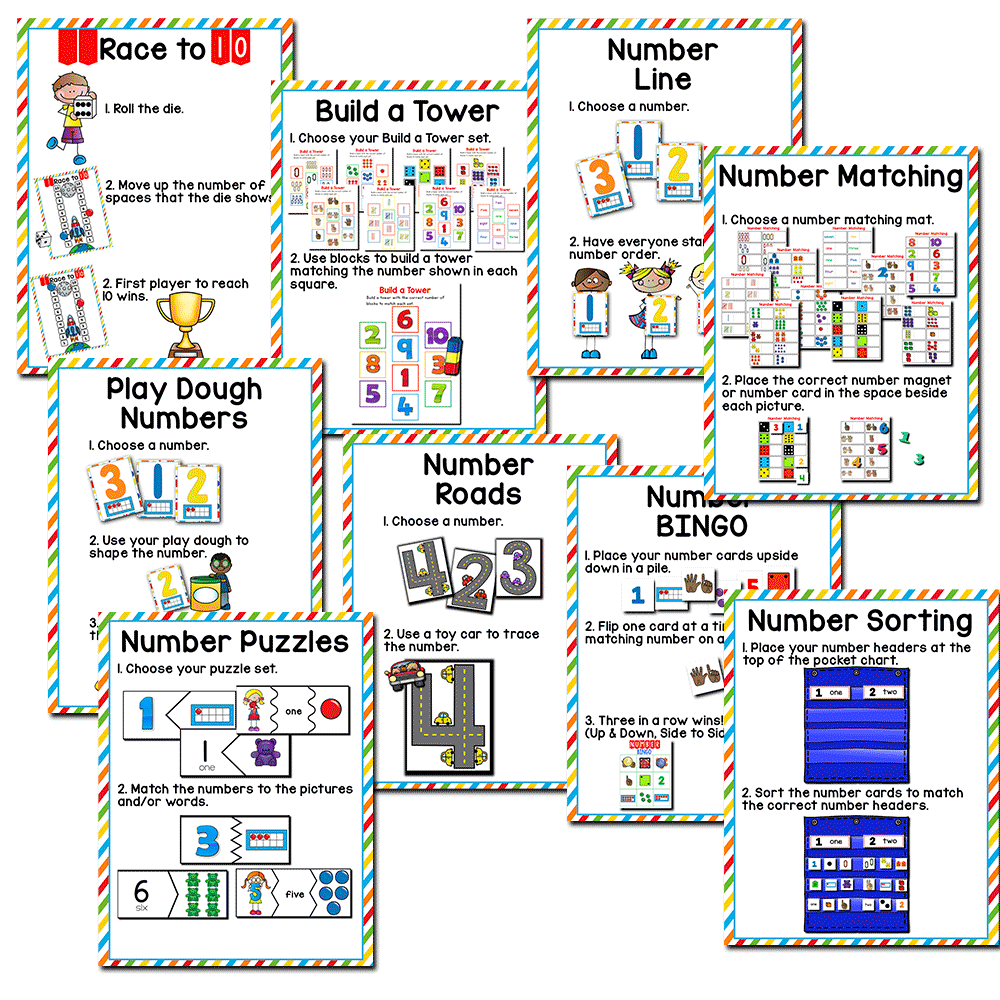 Numbers 0-10 | Kindergarten Math Centers