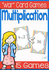 Multiplication Facts War card game makes it fun to review multiplication facts! Kids will love this partner center and get fluent with multiplication!
