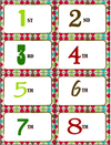 Students will learn ordinal numbers through a fast-paced, fun game! This December Ordinal Numbers card game reviews ordinal numbers 1st-10th with a fun December/Christmas Theme! The kids can look at objects in a line, dates on a calendar, numerals and words to learn what each of them means.