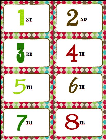 Students will learn ordinal numbers through a fast-paced, fun game! This December Ordinal Numbers card game reviews ordinal numbers 1st-10th with a fun December/Christmas Theme! The kids can look at objects in a line, dates on a calendar, numerals and words to learn what each of them means.