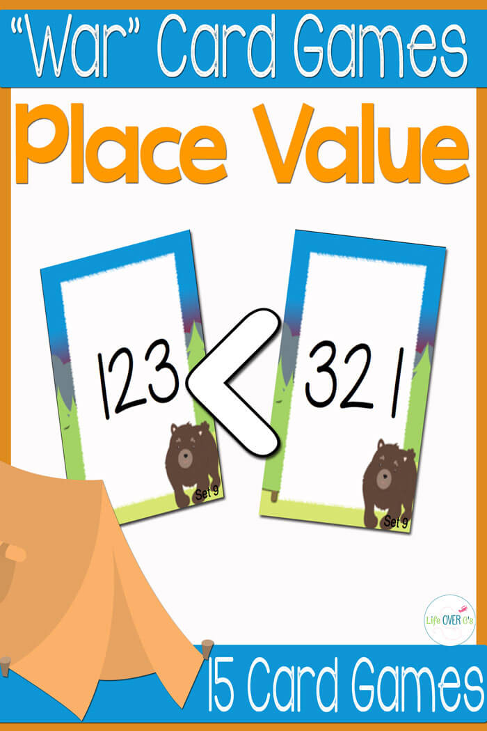 This place value card game set is a super fun way to review place value! 15 different sets of cards give LOTS of opportunities to practice!