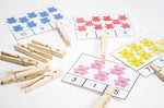 Counting to 10 clip cards included in the bear counters preschool pack.