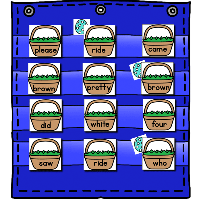 Sight Word Editable Hide & Seek Pocket Chart Cards | Easter Theme