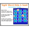 Sight Word Hide & Seek Pocket Chart Cards | Fish Theme