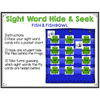 Sight Word Hide & Seek Pocket Chart Cards | Frog Theme