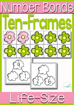 Your students will love learning about ten-frames and number bonds with this fun life-size ten-frame activity! Add the flowers to the ten-frame to represent the number bonds shown on the cards. A great way to build understanding!