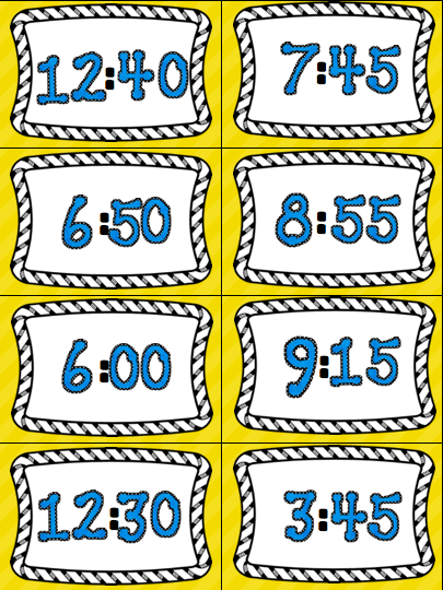 5 Time Card Games for Time to Five Minutes (Level 4)