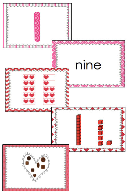 These 10 Card games for numbers 0-20 are such a fun way to review numbers!! I can think of so many ways (beyond the 10 games included) to use these cards!! Love the Valentine's Day theme!