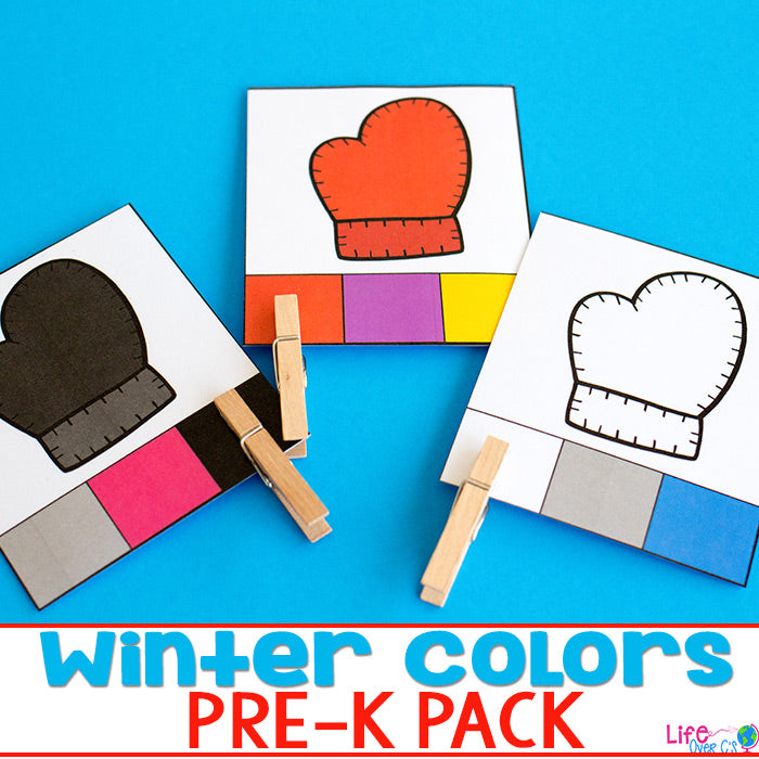 Winter Colors Pre-K Activity Set