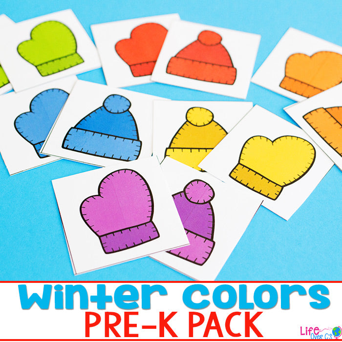 Winter Colors Pre-K Activity Set