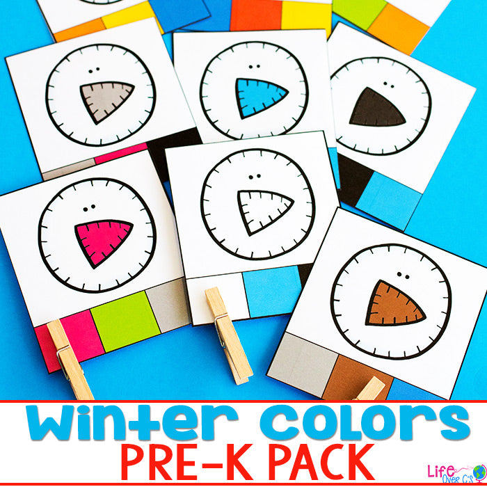 Winter Colors Pre-K Activity Set