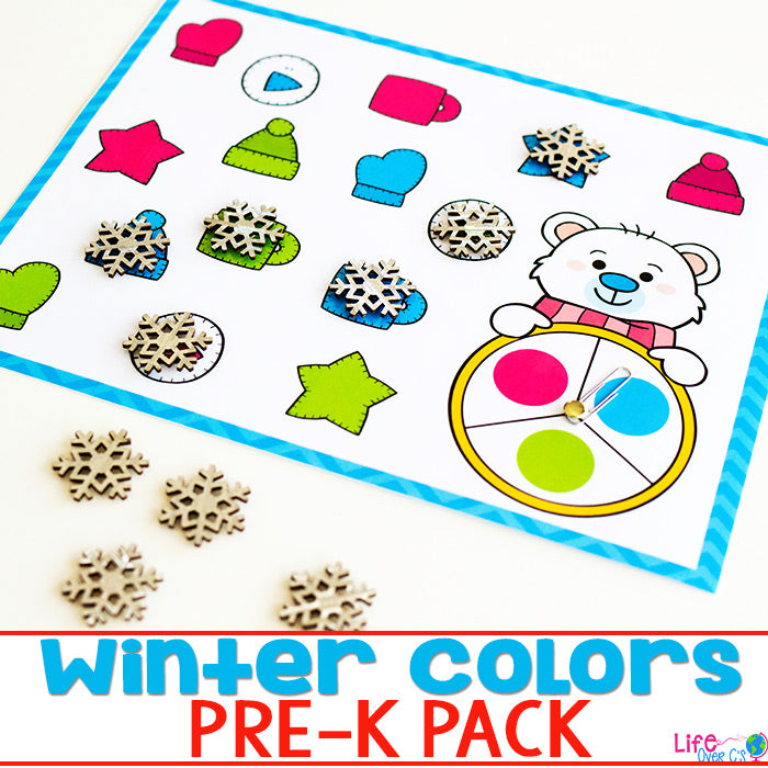 Winter Colors Pre-K Activity Set
