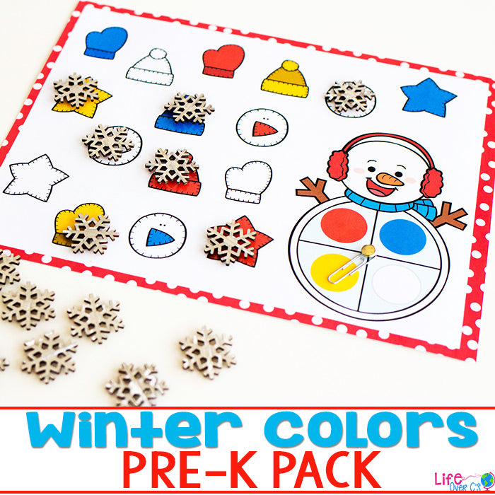 Winter Colors Pre-K Activity Set